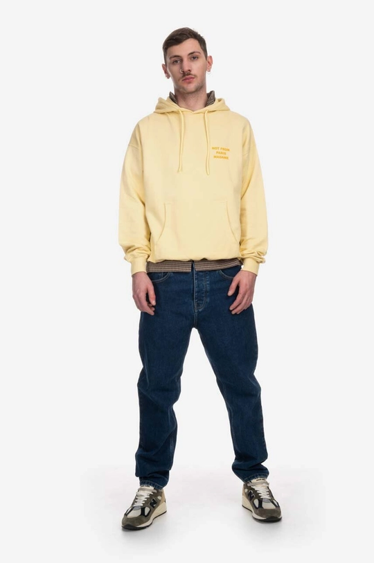 Bavlněná mikina Drôle de Monsieur Le Hoodie Classique HO101 LIGHT YELLOW žlutá