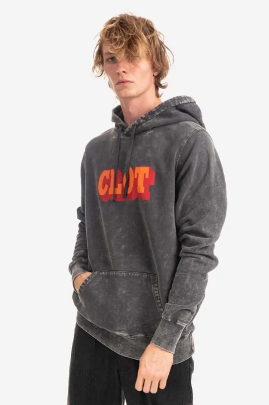 černá Bavlněná mikina CLOT Shadow Logo Hoodie CLHDS30006-BLACK Pánský