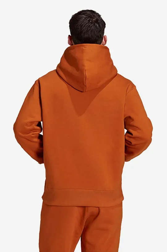 Pulover adidas Originals Adicolor Trefoil Hoodie oranžna