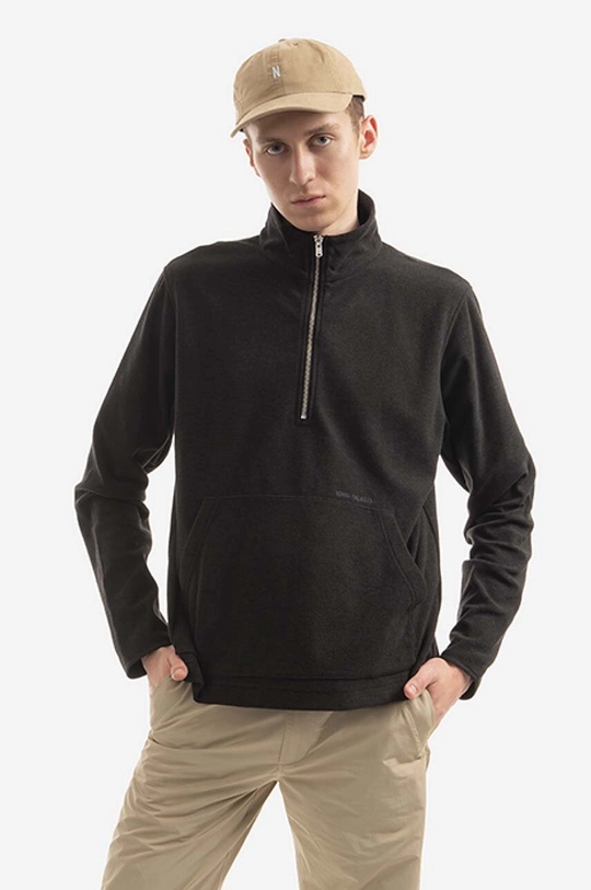 černá Mikina Norse Projects Frederik Fleece Half Zip Pánský