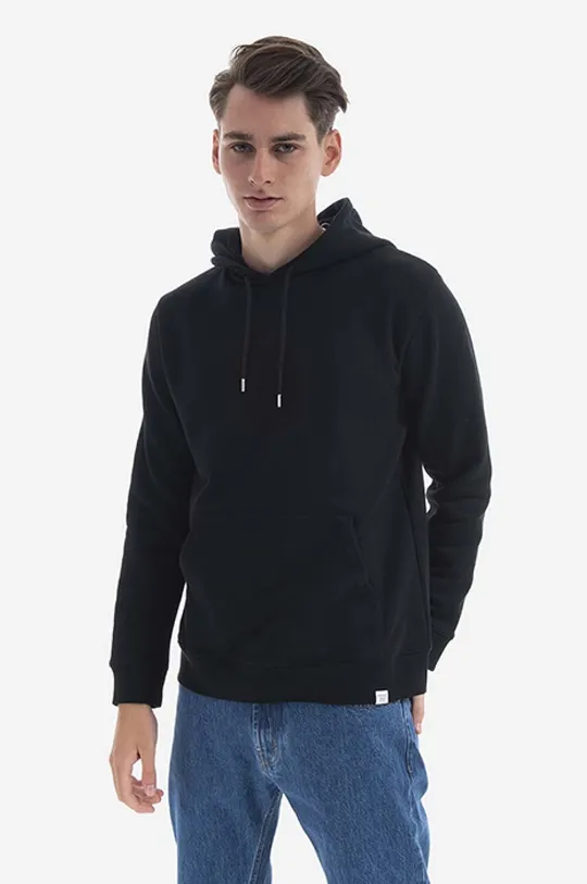 negru Norse Projects hanorac de bumbac Vagn Classic Hood De bărbați