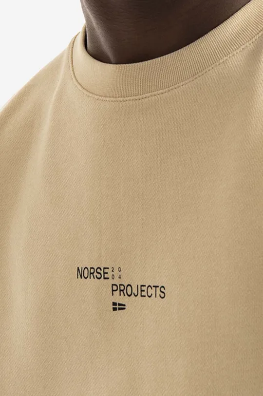 μπεζ Βαμβακερή μπλούζα Norse Projects
