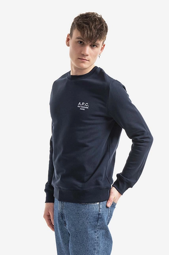 navy A.P.C. cotton sweatshirt Sweat Rider Men’s