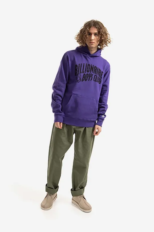 Billionaire Boys Club hanorac de bumbac bluză Arch Logo Hood B22114 GRAPE violet