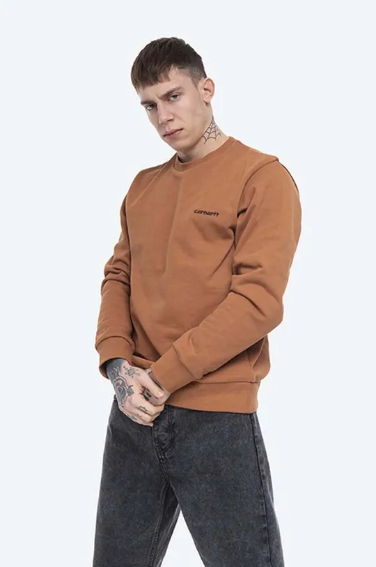 brown Carhartt WIP sweatshirt Script Embroidery Men’s