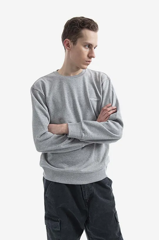 gray Carhartt WIP sweatshirt Script Embroidery Men’s