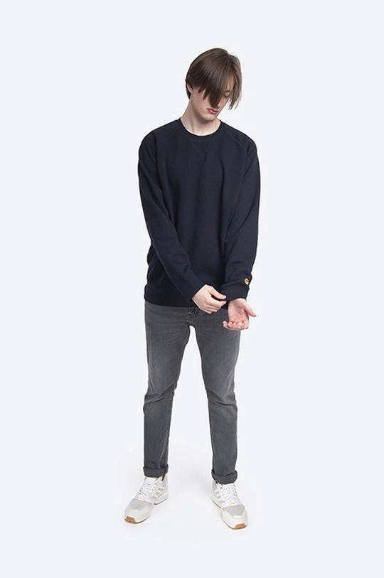 Carhartt WIP sweatshirt I026383.DARK.NAVY Chase Sweatshir maroon