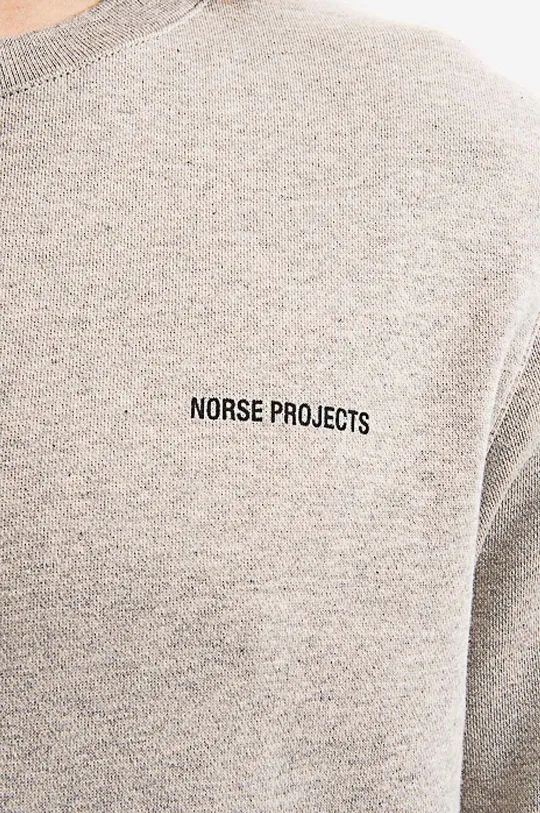 сив Памучен суичър Norse Projects Vagn Logo