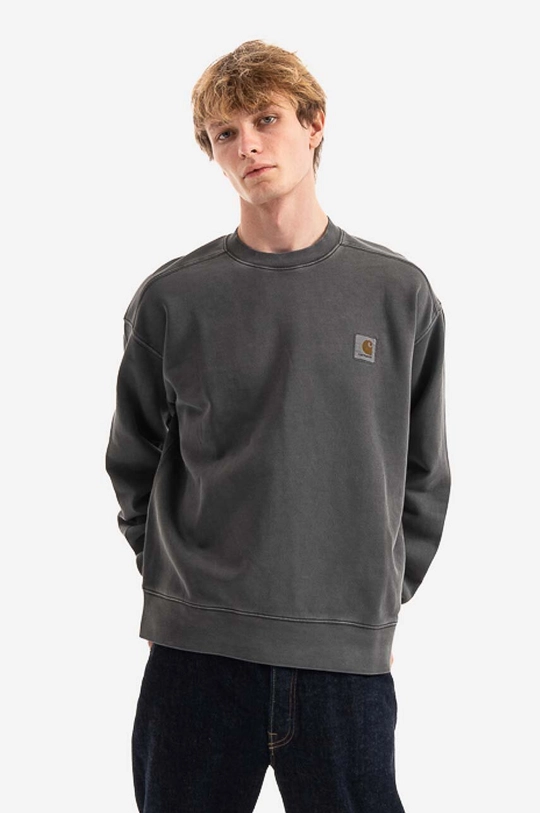 сірий Бавовняна кофта Carhartt WIP Nelson Sweat Чоловічий