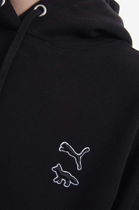 black Puma cotton sweatshirt Maison Kitsune Hoodie