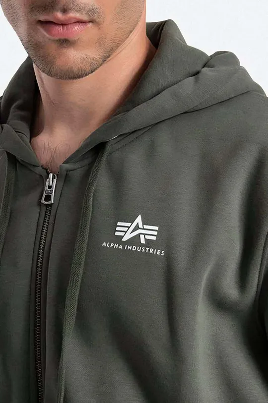 green Alpha Industries sweatshirt Basic Zip Hoody