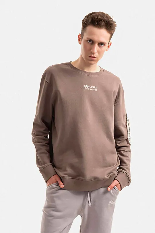 brown Alpha Industries cotton sweatshirt Men’s