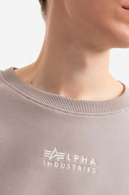 siva Pamučna dukserica Alpha Industries