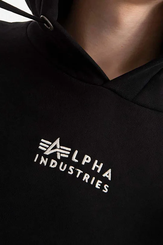 čierna Bavlnená mikina Alpha Industries