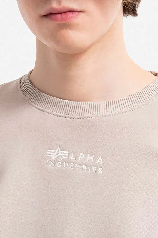μπεζ Βαμβακερή μπλούζα Alpha Industries