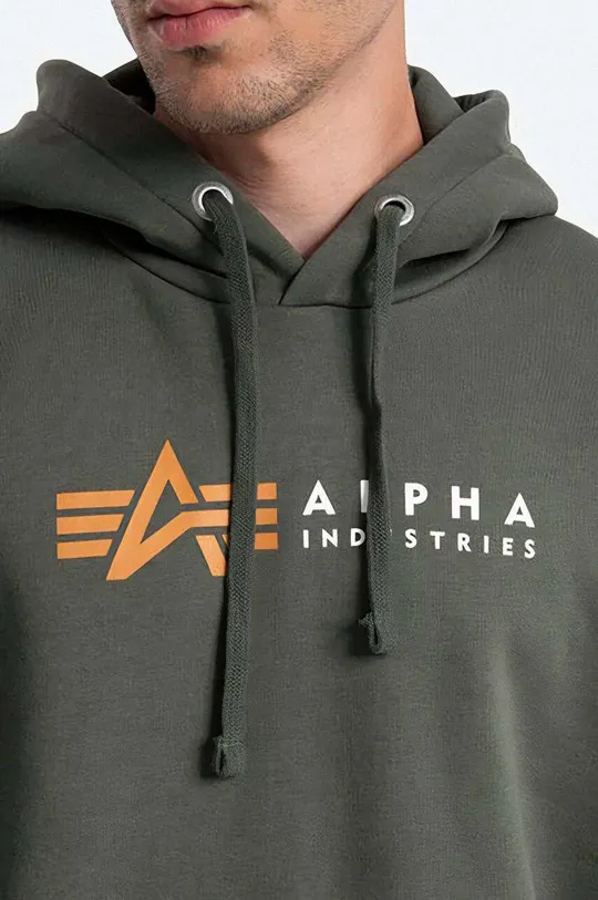 zielony Alpha Industries bluza Label Hoody