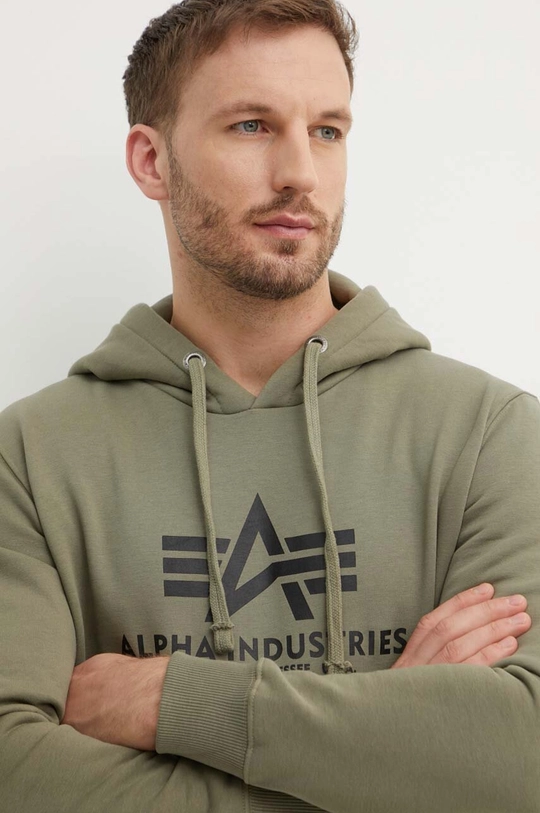 verde Alpha Industries felpa Basic Hoody