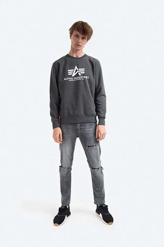 Alpha Industries sweatshirt Basic Sweater 178302 597 gray