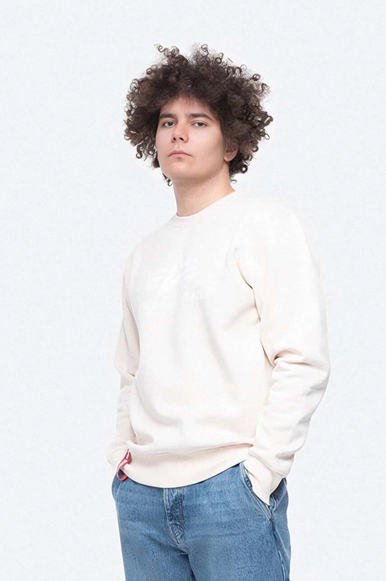 bílá Mikina Alpha Industries Basic Sweater Pánský