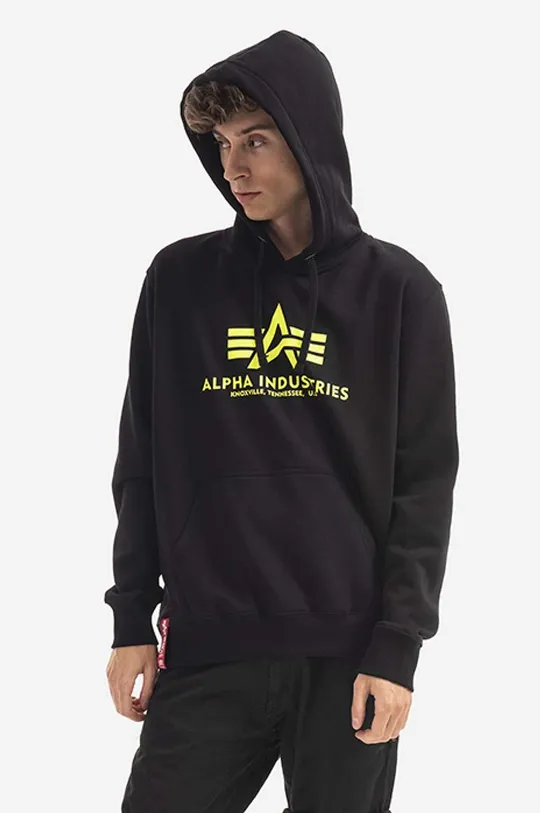 μαύρο Μπλούζα Alpha Industries Ανδρικά