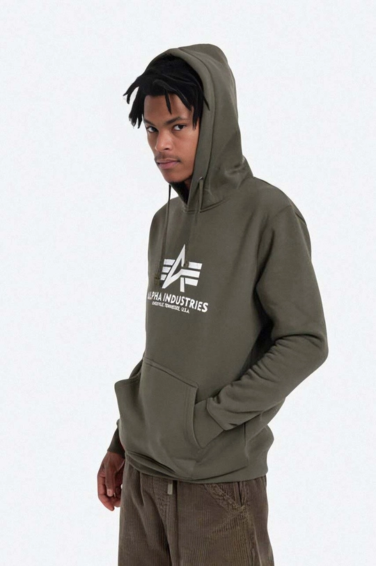 πράσινο Μπλούζα Alpha Industries Basic Hoodie Ανδρικά