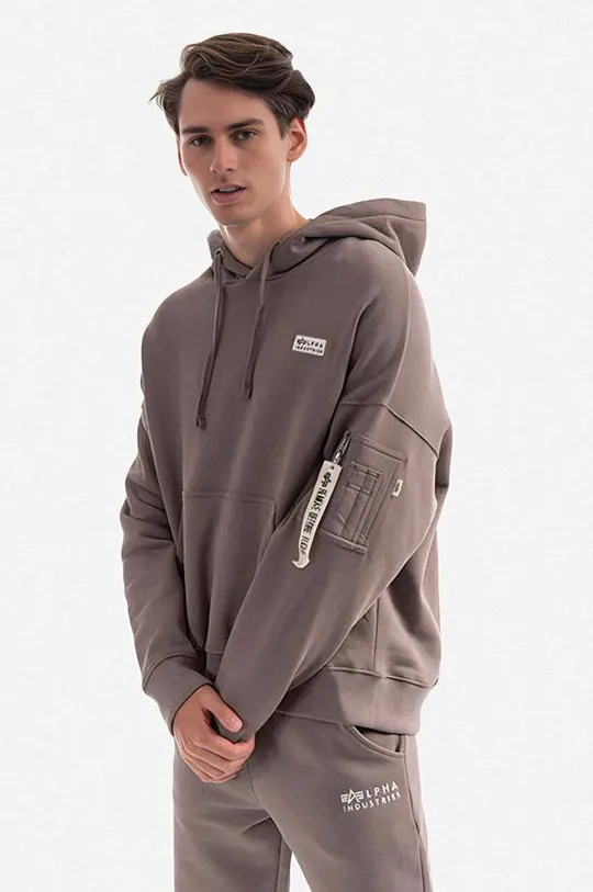 Памучен суичър Alpha Industries Organics OS Hoody Чоловічий