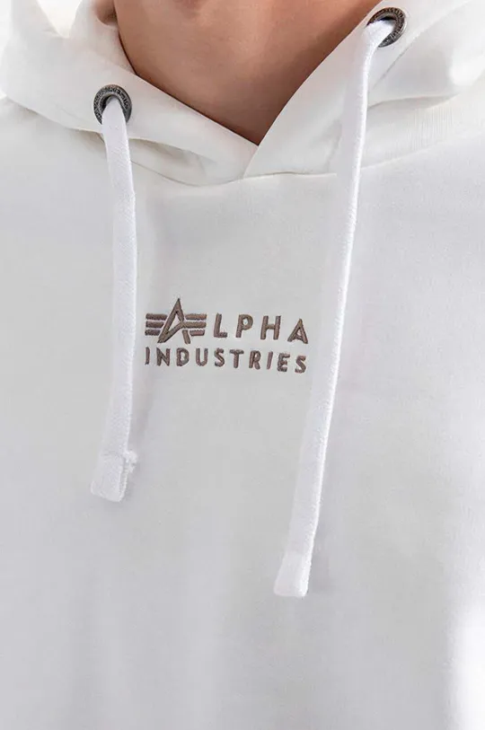 λευκό Βαμβακερή μπλούζα Alpha Industries Organics EMB Hoody
