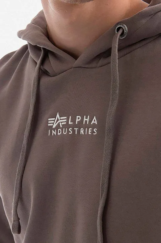 beżowy Alpha Industries bluza bawełniana Organics EMB Hoody