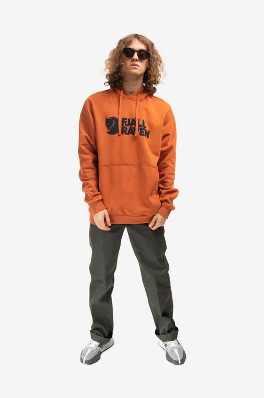 Bavlnená mikina Fjallraven Logo Hoodie F84144 243 hnedá