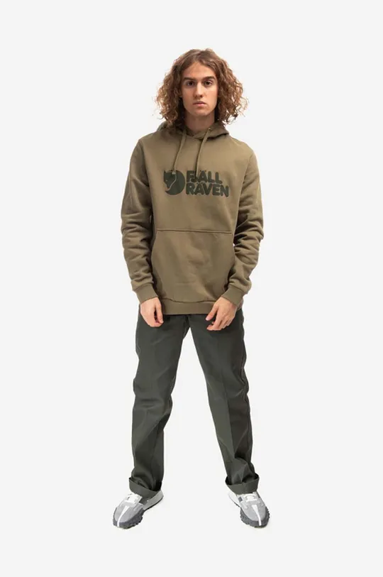 Bombažen pulover Fjallraven zelena