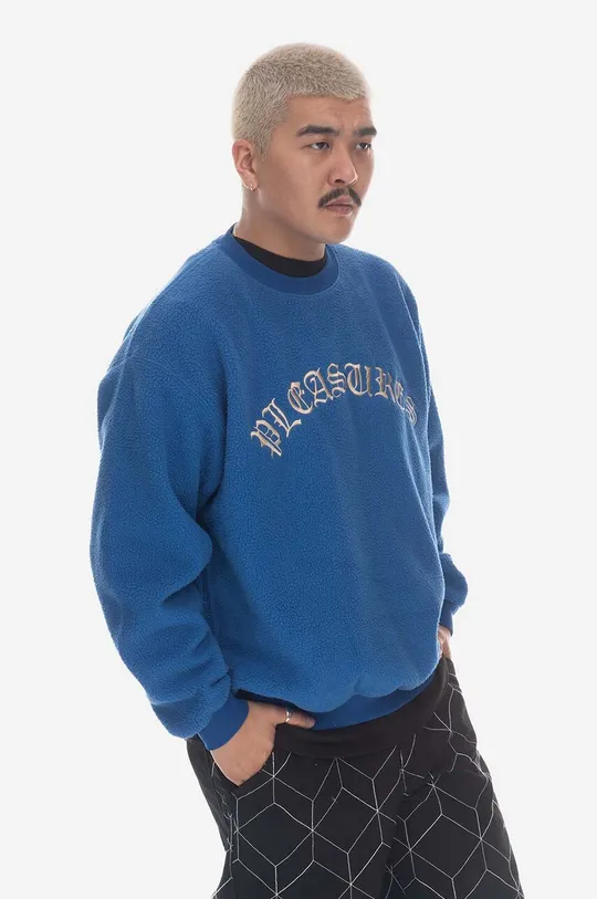 blue PLEASURES sweatshirt Mars Sherpa Crewneck Men’s