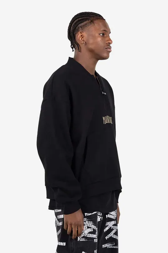 black PLEASURES sweatshirt Karat Quarter Zip Fle