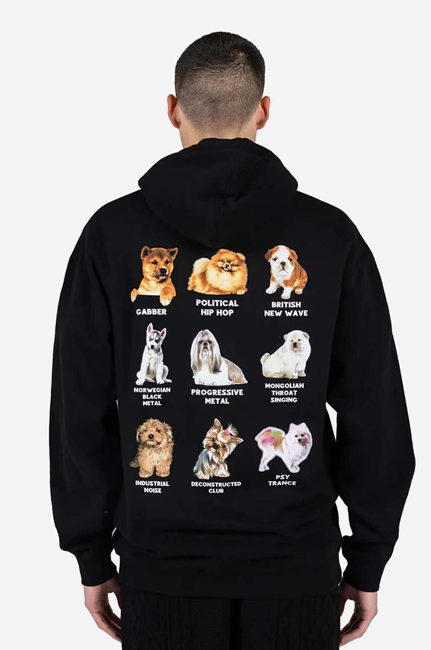 czarny PLEASURES bluza Puppies Hoodie Męski