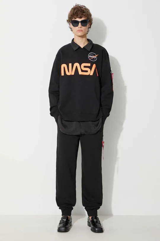 Μπλούζα Alpha Industries NASA Reflective Sweater μαύρο