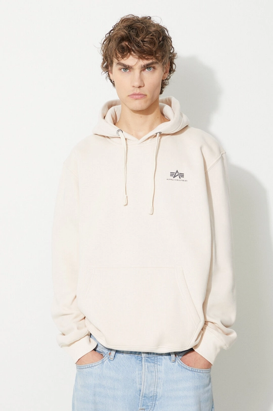 Mikina Alpha Industries Sweats & Hoodys Basic Hoody Small Logo nášivka béžová 196318.578