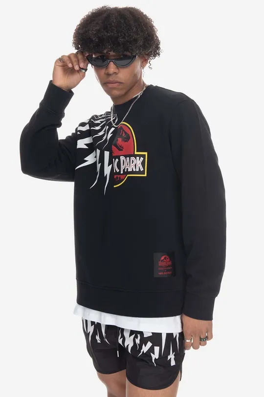 black Neil Barett cotton sweatshirt