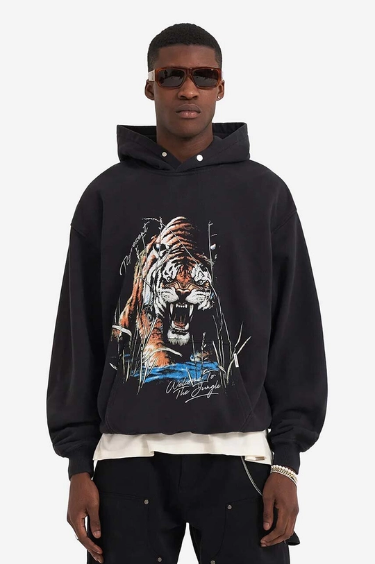 čierna Bavlnená mikina Represent Represent Welcome To The Jungle Hoodie Pánsky