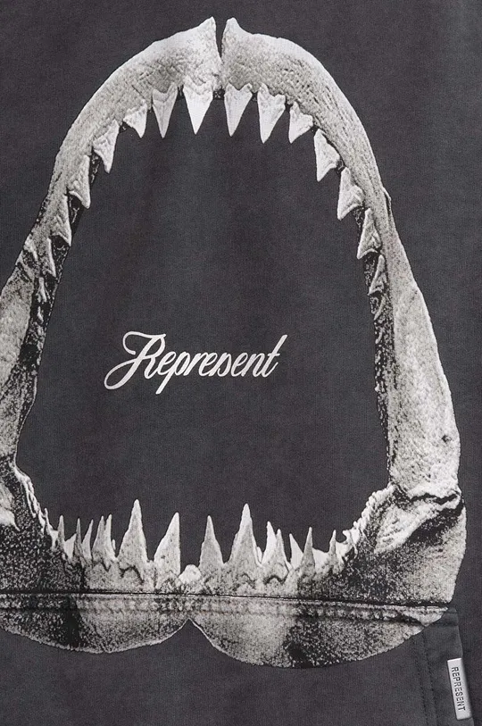 Βαμβακερή μπλούζα Represent Shark Jaws γκρί