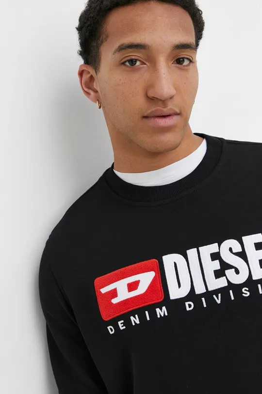czarny Diesel bluza bawełniana S-GINN-DIV