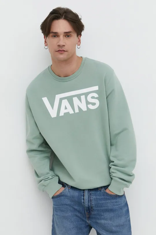 zelena Bombažen pulover Vans Moški