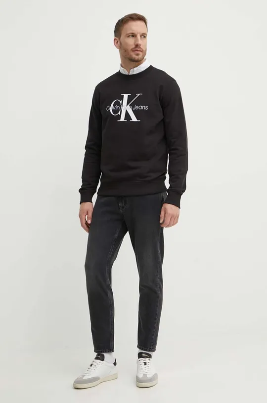 Calvin Klein Jeans bluza bawełniana czarny
