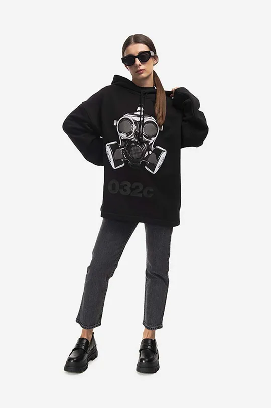 032C cotton sweatshirt Oversized Mask black