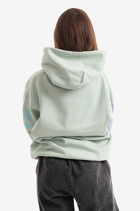 Памучен суичър Aries Column Hoodie AR20010 PALE MINT Унисекс