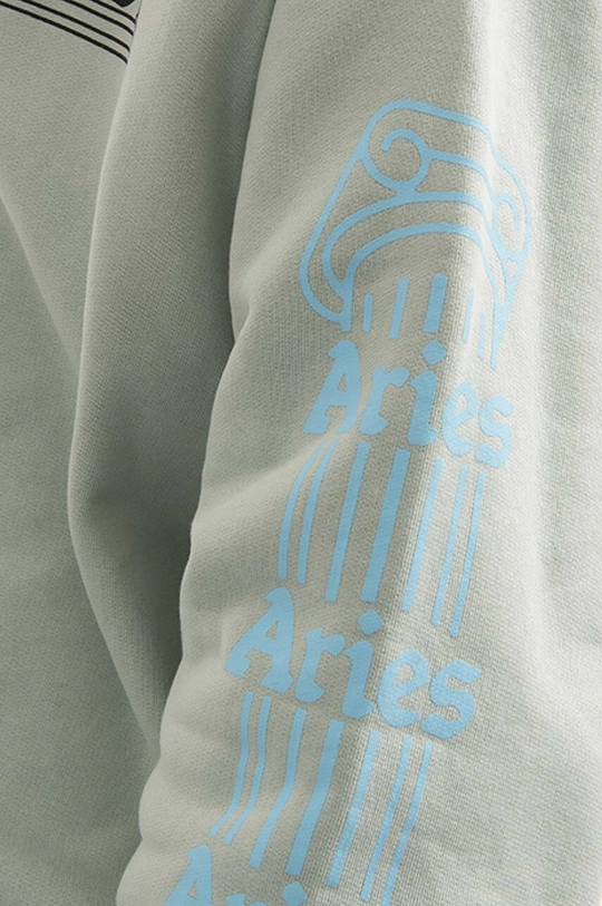 Памучен суичър Aries Column Hoodie AR20010 PALE MINT