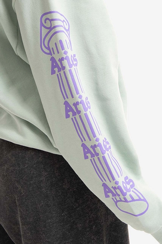 Памучен суичър Aries Column Hoodie AR20010 PALE MINT