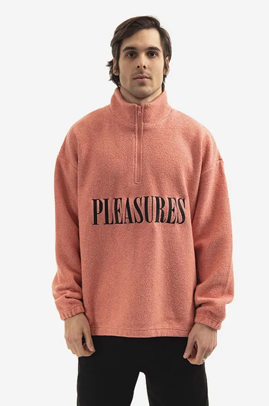 orange PLEASURES sweatshirt Unisex
