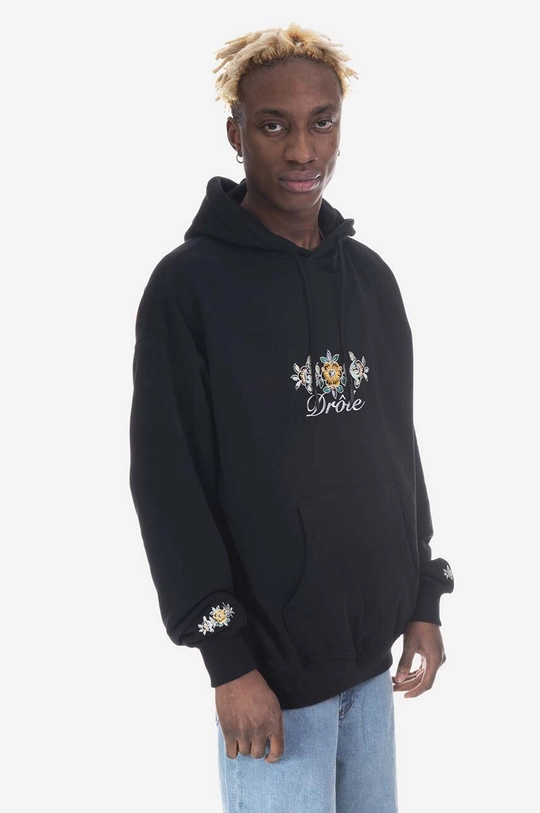 Bavlněná mikina Drôle de Monsieur Le Hoodie HO126 BLACK