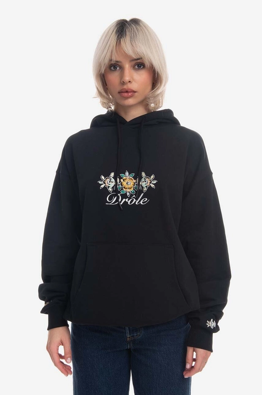 Памучен суичър Drôle de Monsieur Le Hoodie HO126 BLACK