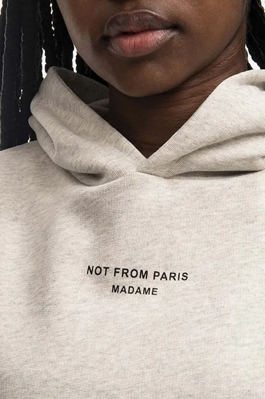 Bavlnená mikina Drôle de Monsieur Classic Not From Paris Madame Le Hoodie Classique NFPM P04LGY LIGHT GREY