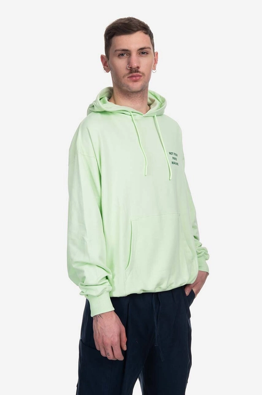 Bavlnená mikina Drôle de Monsieur Le Hoodie Classique HO101 LIGHT GREEN